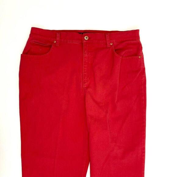 Gloria Vanderbilt Amanda Straight Leg Women's size 16 Medium Pink Denim Jeans - Picture 2 of 5